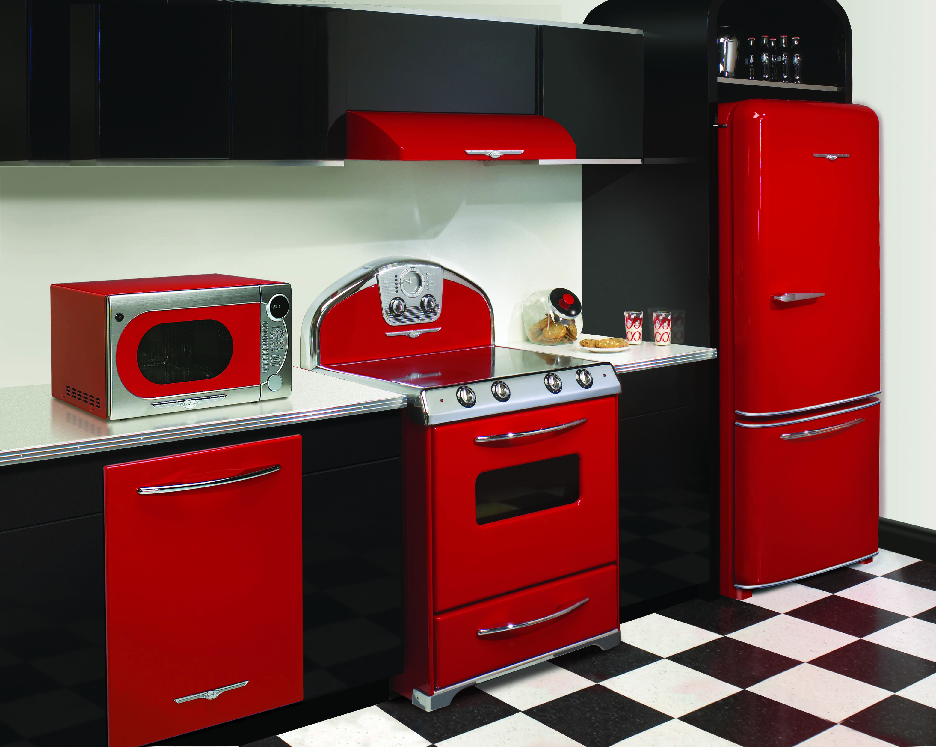 red stoves and refrigerators