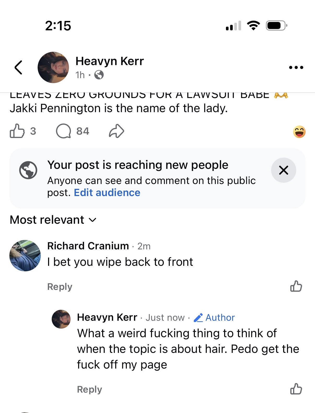 Heavyn K.'s post 1