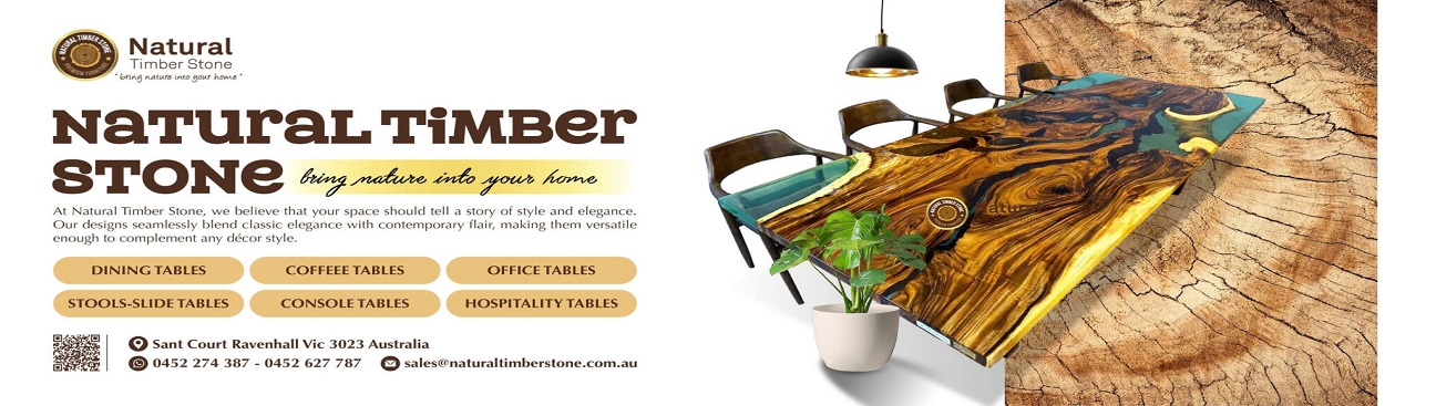 NATURAL TIMBER STONE - Live Edge Wood Furniture's cover image
