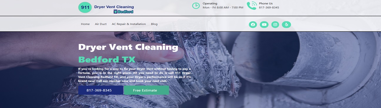 911 Dryer Vent Cleaning Bedford TX's cover image
