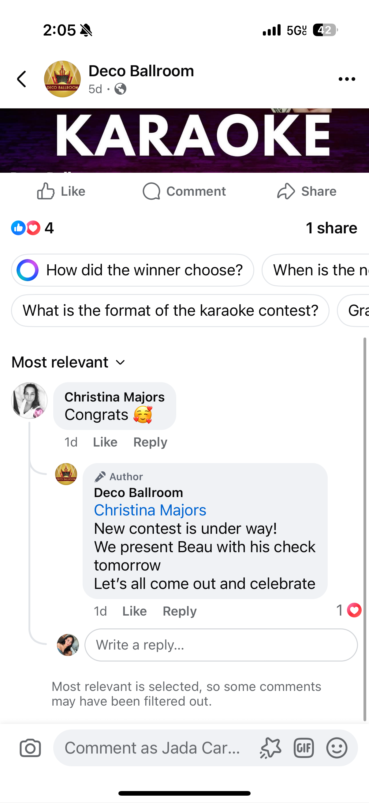 Jada C.'s post 2